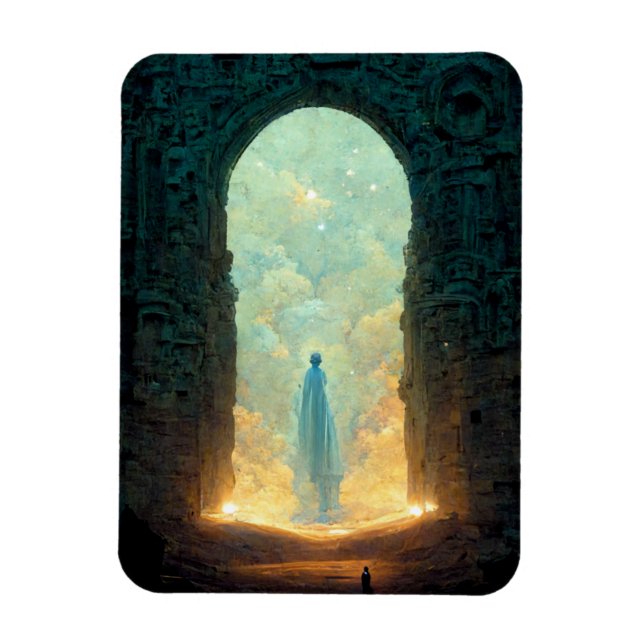 Gate of the Gods Fantasy Sci-Fi Art Magnet (Vertical)