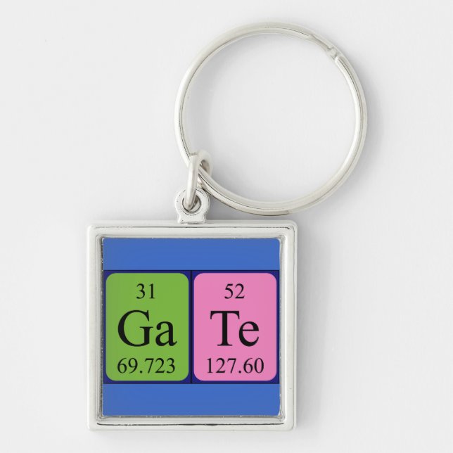 Gate periodic table keyring (Front)