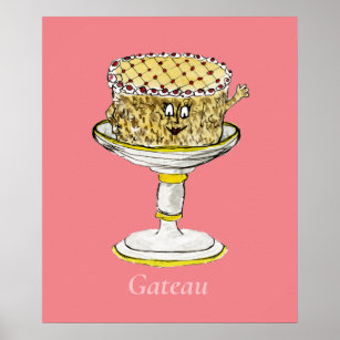 Funny Cake Posters Prints Zazzle Uk