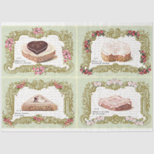 Gâteaux à la Crème French Cream Cake Decoupage Tissue Paper