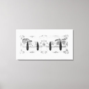 Gates and fences for garden and park, from 'The Ar Canvas Print