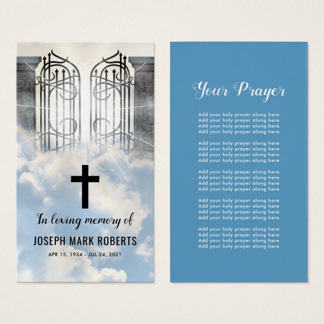 Gates of Heaven | Funeral Prayer (Front & Back)