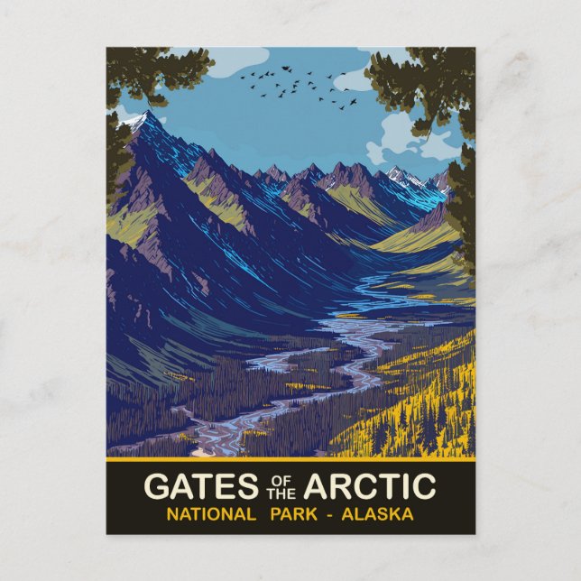 Gates of the Arctic, Alaska, Travel Postcard (Front)