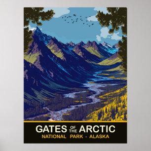 Gates of the Arctic, Alaska, Travel Poster