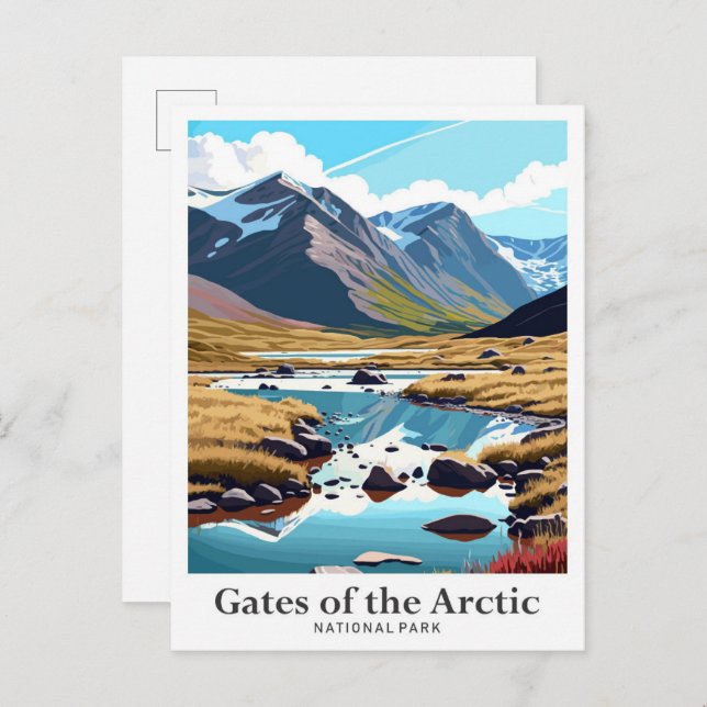 Gates of the Arctic Alaska Vintage Travel Postcard (Front/Back)