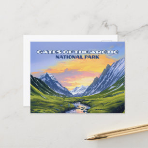 Gates of the Arctic National Park Alaska Vintage Postcard