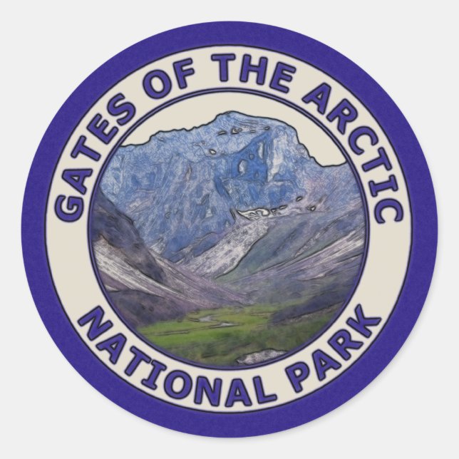 Gates of the Arctic National Park Classic Round Sticker (Front)