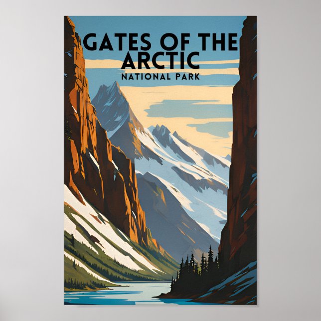 Gates of the Arctic National Park Vintage Poster (Front)