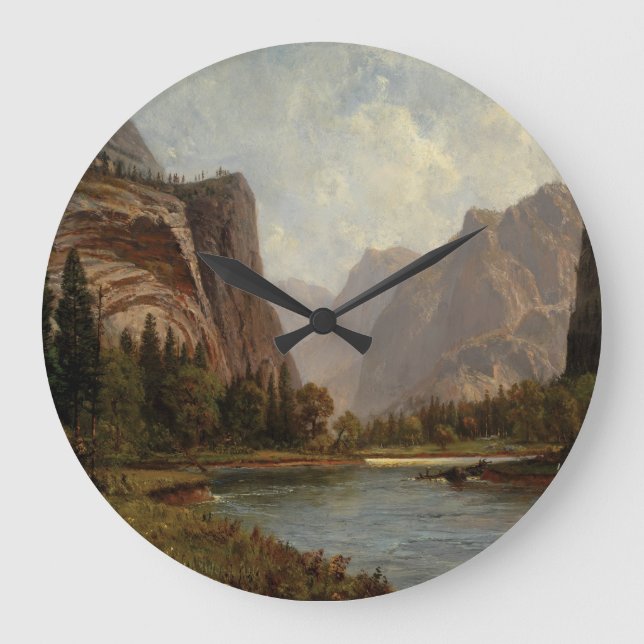 Gates of the Yosemite – Albert Bierstadt Large Clock (Front)
