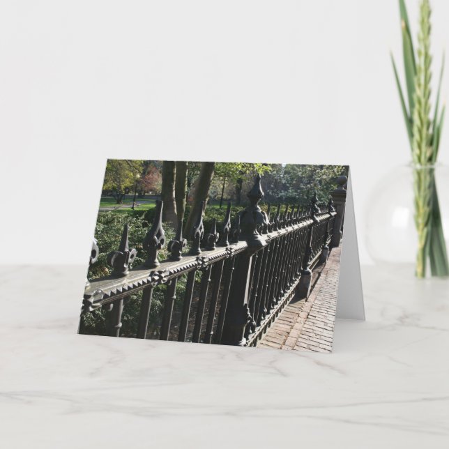 Gates on the Public Garden Card (Front)
