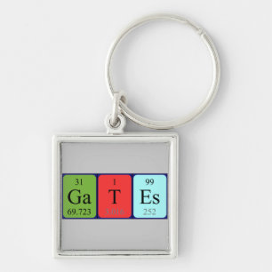 Gates periodic table keyring