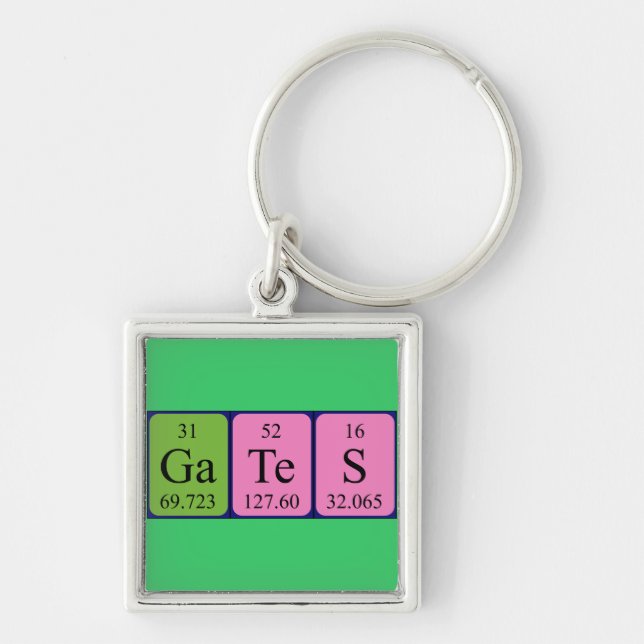 Gates periodic table keyring (Front)