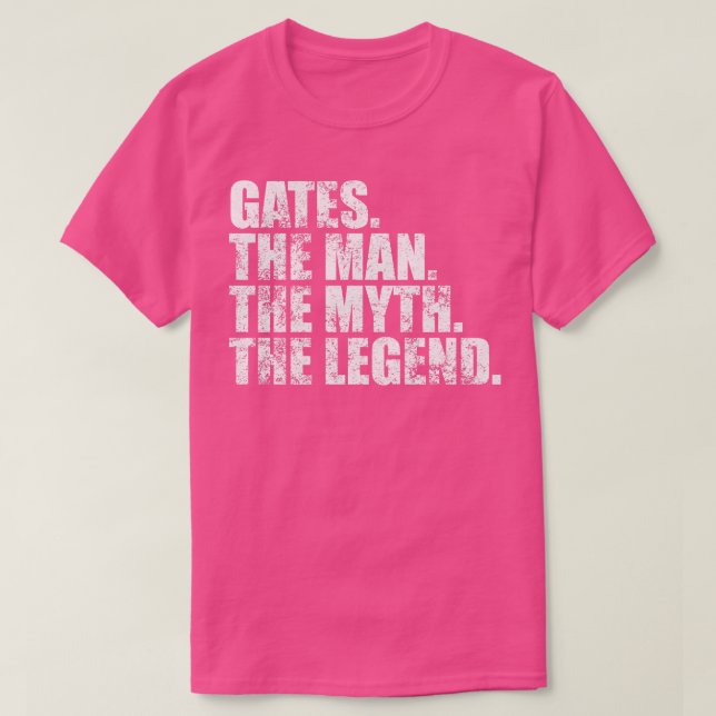 GatesGates Family name Gates last Name Gates Surna T-Shirt (Design Front)