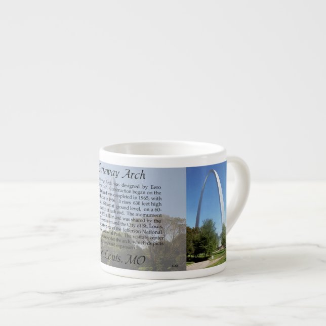 Gateway Arch espresso mug (Front Right)