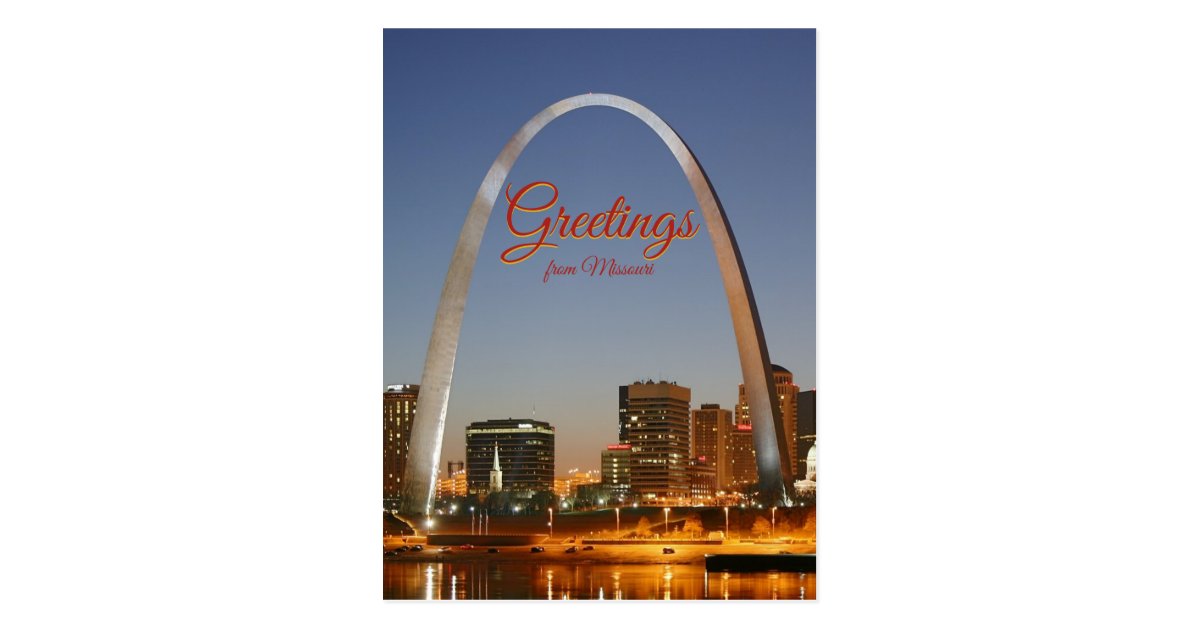 Gateway Arch Greetings from Missouri Postcard | 0