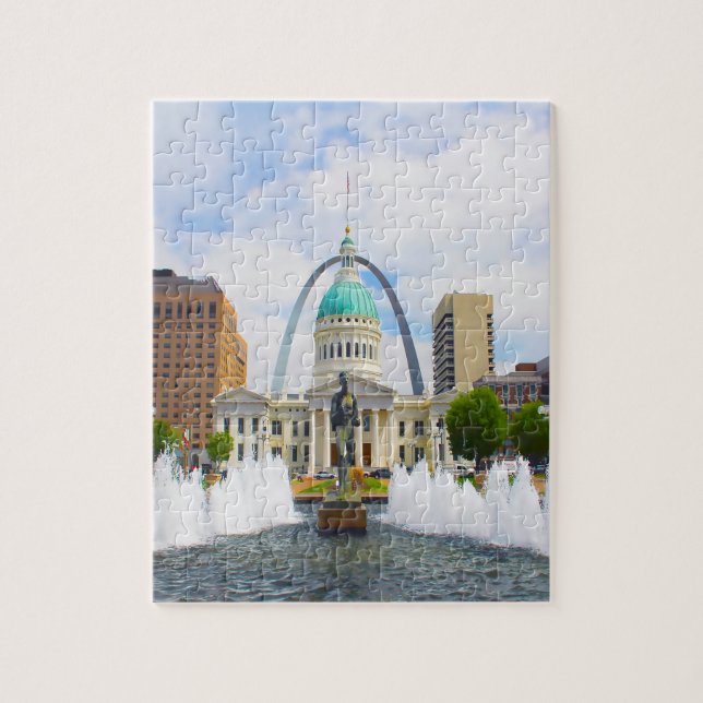 Gateway Arch Kiener Plaza Missouri Jigsaw Puzzle (Vertical)