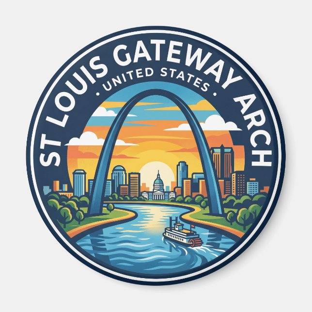 Gateway Arch Missouri Magnet (Front)
