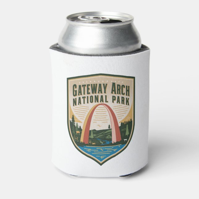 Gateway Arch National Park Badge  Can Cooler (Can Back)