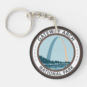 Gateway Arch National Park Badge Key Ring