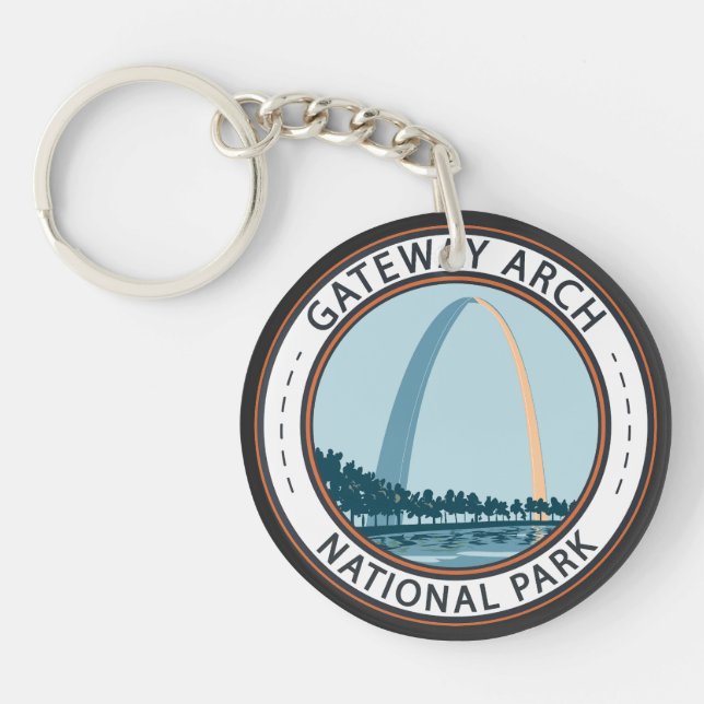 Gateway Arch National Park Badge Key Ring (Front)