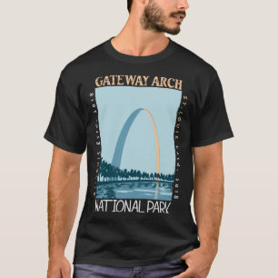 Gateway Arch National Park Distressed Vintage T-Shirt
