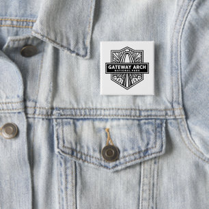 Gateway Arch National Park Gift or Souvenir 15 Cm Square Badge