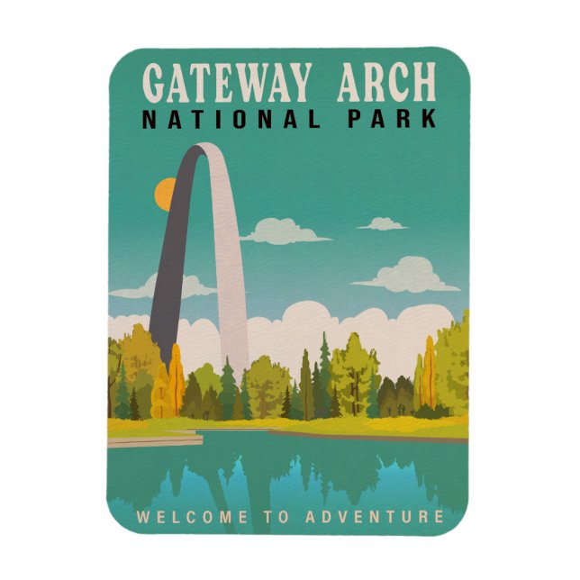 Gateway Arch National Park - Missouri Saint Louis Magnet (Vertical)