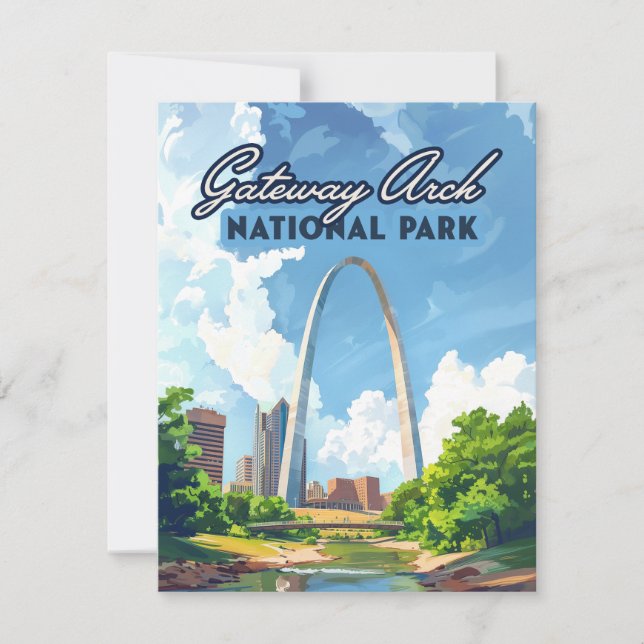 Gateway Arch National Park Missouri St Louis Card (Front)