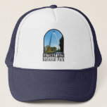 Gateway Arch National Park Missouri  Trucker Hat<br><div class="desc">Gateway Arch vector artwork in a window style design. The park is located in St. Louis,  Missouri,  near the starting point of the Lewis and Clark Expedition.</div>