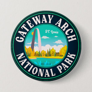 Gateway Arch National Park Saint Louis - Missouri 7.5 Cm Round Badge