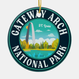 Gateway Arch National Park Saint Louis - Missouri Ceramic Tree Decoration