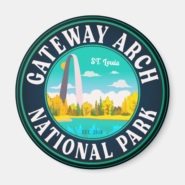 Gateway Arch National Park Saint Louis - Missouri Magnet (Front)