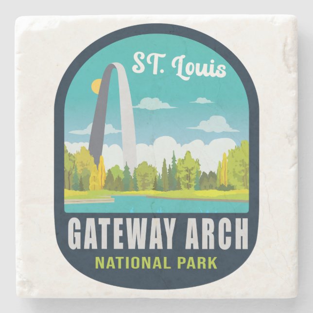 Gateway Arch National Park St. Louis - Missouri Stone Coaster (Front)