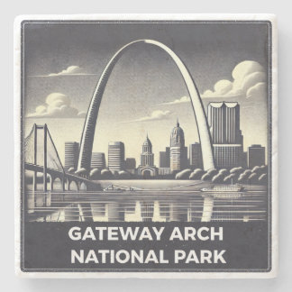 Gateway Arch National Park  Stone Coaster