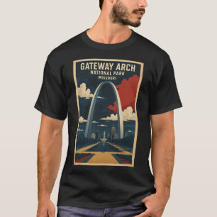 Gateway Arch National Park USA Vintage Travel Tour T-Shirt
