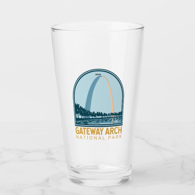 Gateway Arch National Park Vintage Glass (Front)