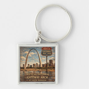 Gateway Arch Route 66 Centennial Keys Key Ring
