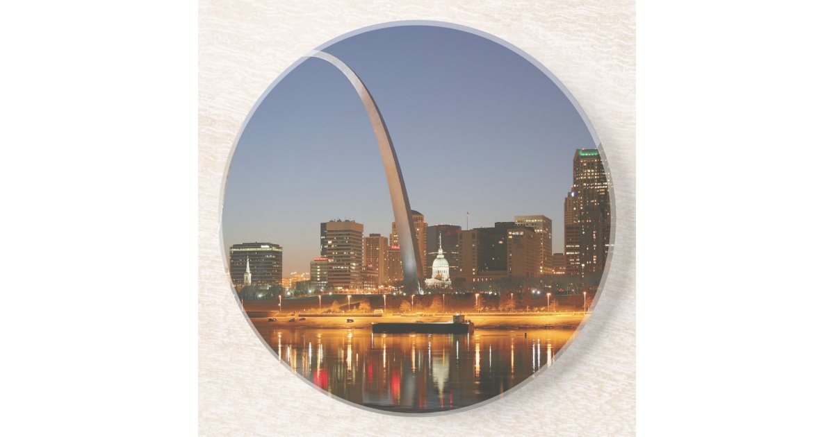 Gateway Arch St. Louis Mississippi at Night Coaster | 0