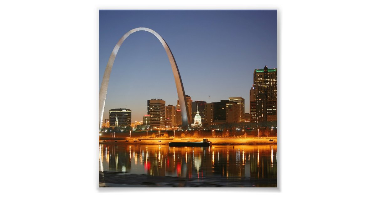 Gateway Arch St. Louis Mississippi at Night Photo Print | www.bagssaleusa.com/product-category/backpacks/
