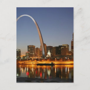 Gateway Arch St. Louis Mississippi at Night Postcard