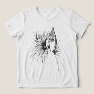 Gateway Black White Abstract Tribal Tattoo Art Tri-Blend Shirt