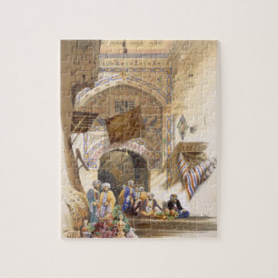 Gateway of a Bazaar, Grand Cairo, pub. 1846 (litho Jigsaw Puzzle