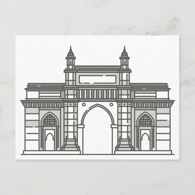 Gateway Of India Mumbai World Landmark Postcard (Front)