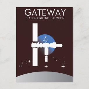 Gateway - Station orbiting the moon Postcard