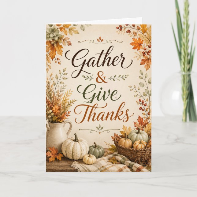 Gather and Give Thanks Card (Front)