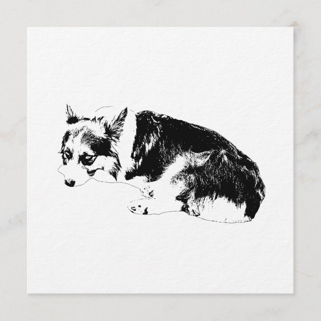 Gather Corgi, Cozy Night Invitation (Front)