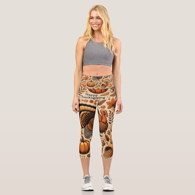 Gather 'Round the Table Capri Leggings (Front)