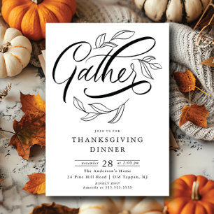 Gather Thanksgiving Dinner Invitation