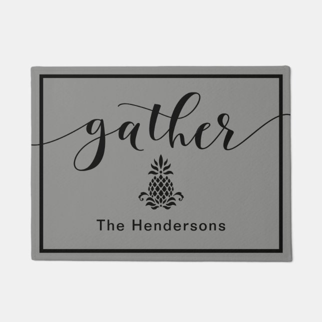 Gather the Family Personalised Welcome Doormat (Front)