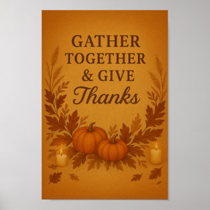 Gather Together & Give Thanks Poster